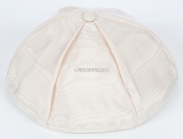 Moire Six Panel Yarmulkes Ivory