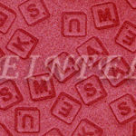 Genuine Suede Kippah - Embossed Textured Design - Scrabble