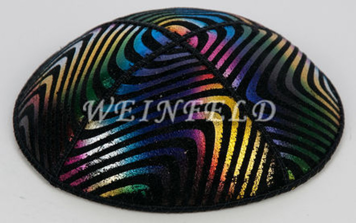 Genuine Suede Yarmulke - Metallic Embossed - Colored Metalic Newwave Genuine Suede Yarmulke - Metallic Embossed - Colored Metalic Newwave