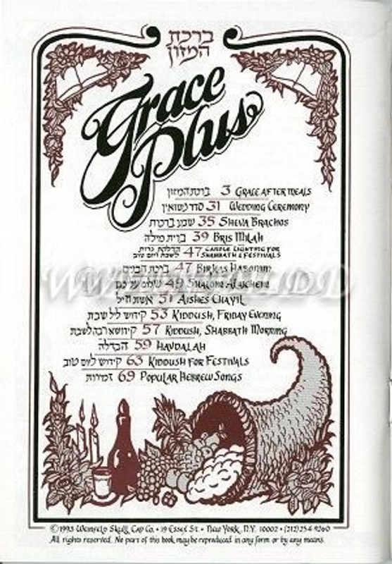 Benching and Some Zemiros Hebrew and English fully Transliterated and Translated White shiny cover only (Blank Cover)