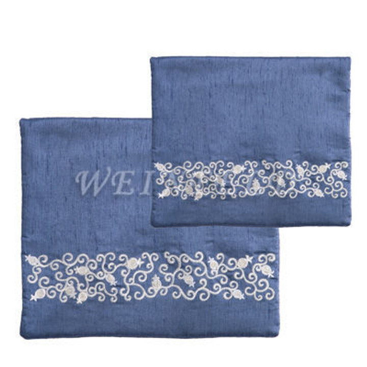 Embroidered Tallit and Tefillin Bag - Pomegranates light Embroidered Tallit and Tefillin Bag - Pomegranates light