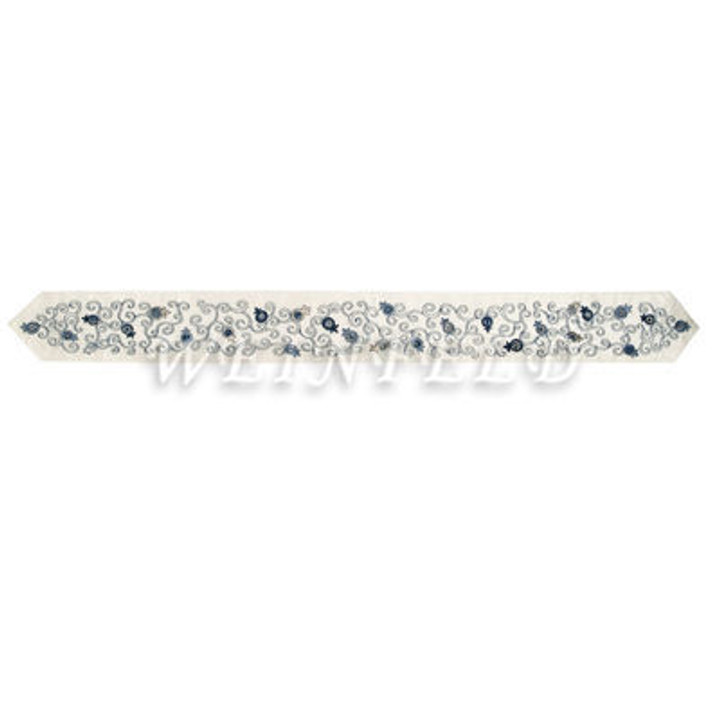 Embroidered Atara (Yoke) + 4 Corners - Pomegranates STEEL GRAY Embroidered Atara (Yoke) + 4 Corners - Pomegranates STEEL GRAY