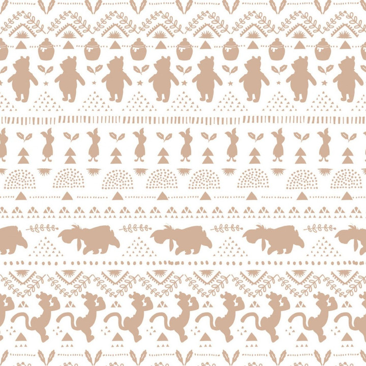 Disney Yarmulkes Cotton - Winnie the Pooh - Silhouette - White Disney Yarmulkes Cotton - Winnie the Pooh - Silhouette - White