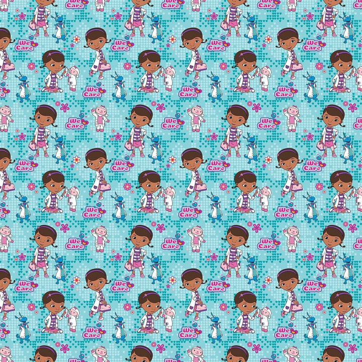 Disney Yarmulkes Cotton - Doc McStuffins - We Care Disney Yarmulkes Cotton - Doc McStuffins - We Care