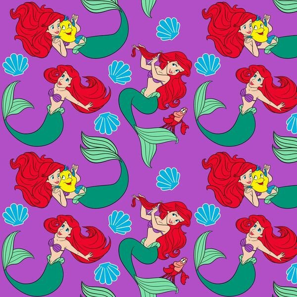 Disney Yarmulkes Fleece - Ariel and Flounder