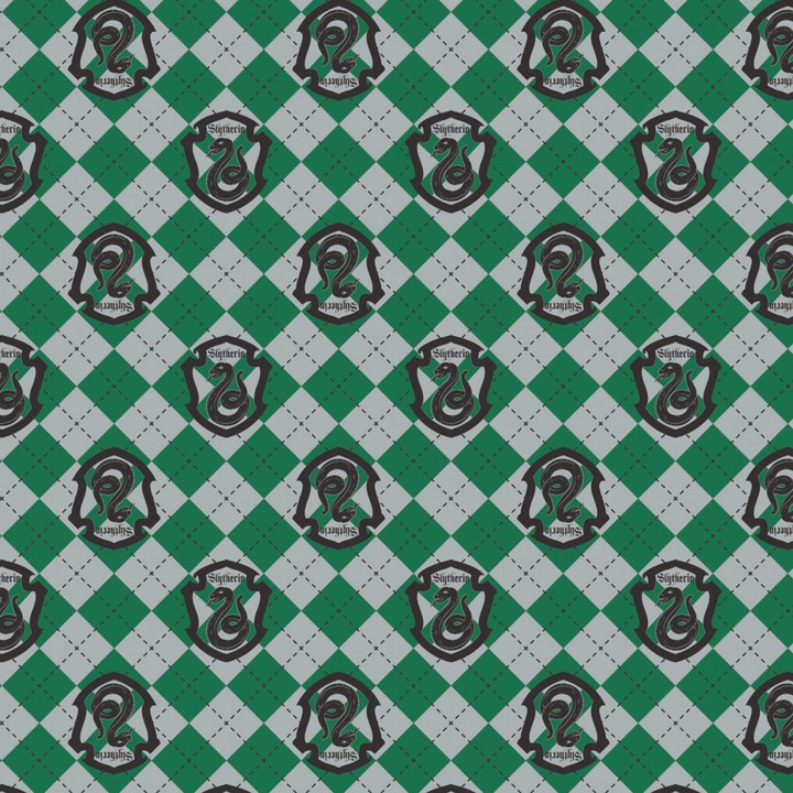 Harry Potter Yarmulkes Cotton - FLANNEL - Slytherin Crest - Argyle - Green Harry Potter Yarmulkes Cotton - FLANNEL - Slytherin Crest - Argyle - Green