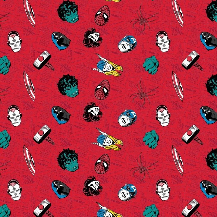 Marvel Yarmulkes Cotton - POWER ICONS - Comics - Red