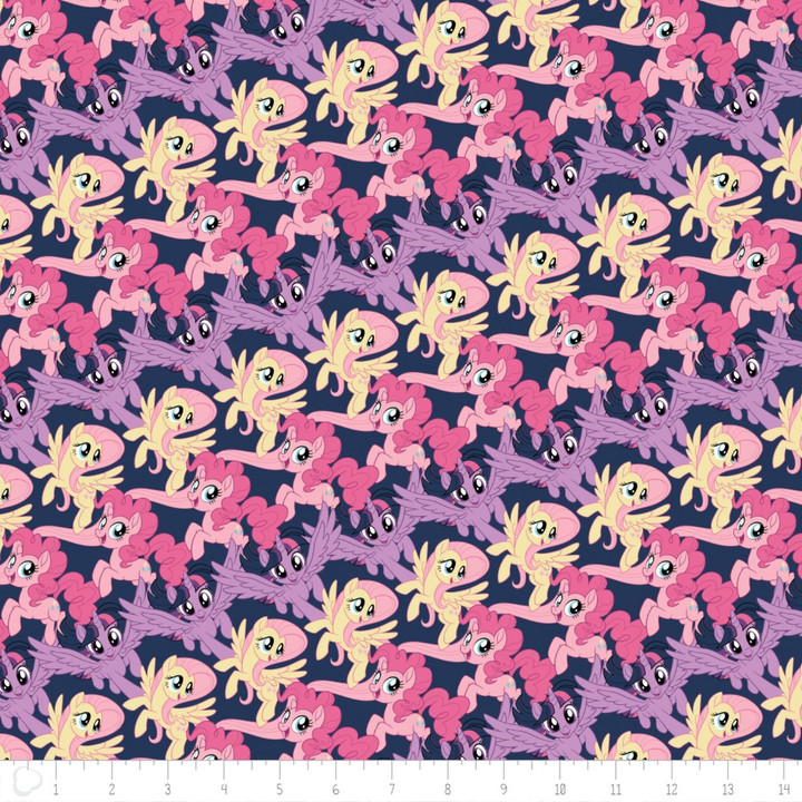 My Little Pony Yarmulkes Cotton - Pony Stripes - Navy My Little Pony Yarmulkes Cotton - Pony Stripes - Navy