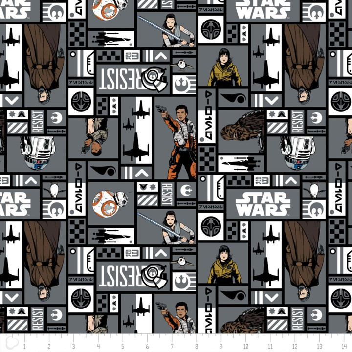 Star Wars Yarmulkes Cotton - Last Jedi Resistance Heroes - Iron