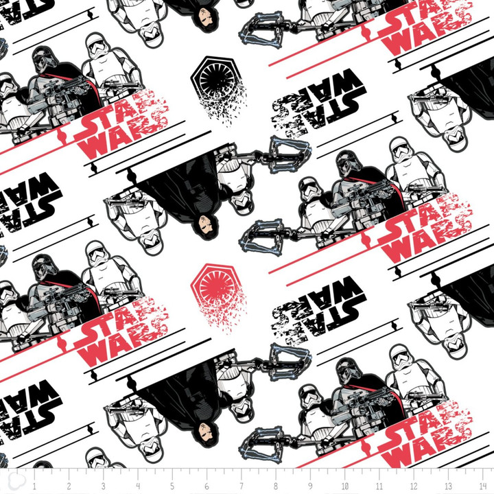 Star Wars Yarmulkes Cotton - Last Jedi First Order  - White Star Wars Yarmulkes Cotton - Last Jedi First Order  - White