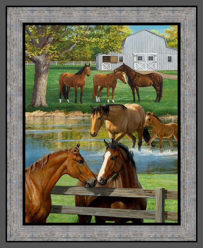 Wild Wings Yarmulkes Cotton - WALL PANEL - Horses Wild Wings Yarmulkes Cotton - WALL PANEL - Horses