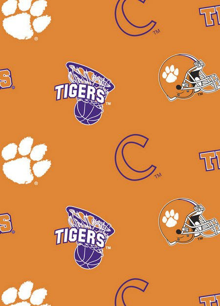 NCAA - Cotton Yarmulkes - TOSSED - CLEMSON TIGERS - LOGOS