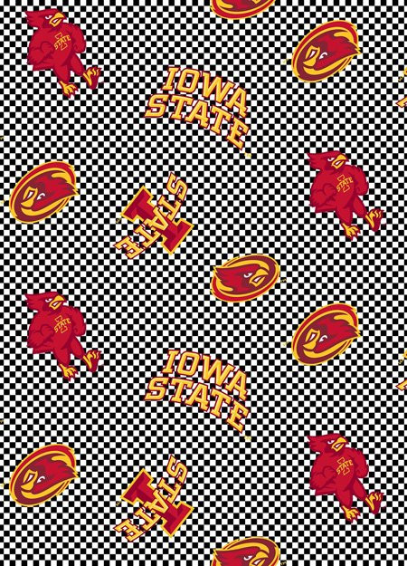 NCAA - Cotton Yarmulkes - CHECKERED - IOWA STATE CYCLONES