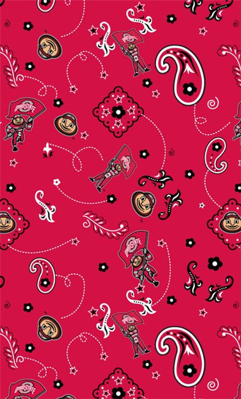 NCAA - Cotton Yarmulkes - OHIO STATE BUCKEYES - BANDANA NCAA - Cotton Yarmulkes - OHIO STATE BUCKEYES - BANDANA