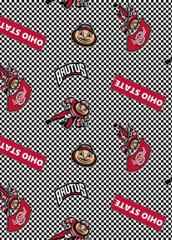 NCAA - Cotton Yarmulkes - CHECKERED - OHIO STATE BUCKEYES