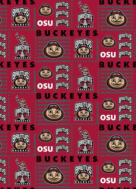 NCAA - Cotton Yarmulkes - OHIO STATE BUCKEYES - PATCH