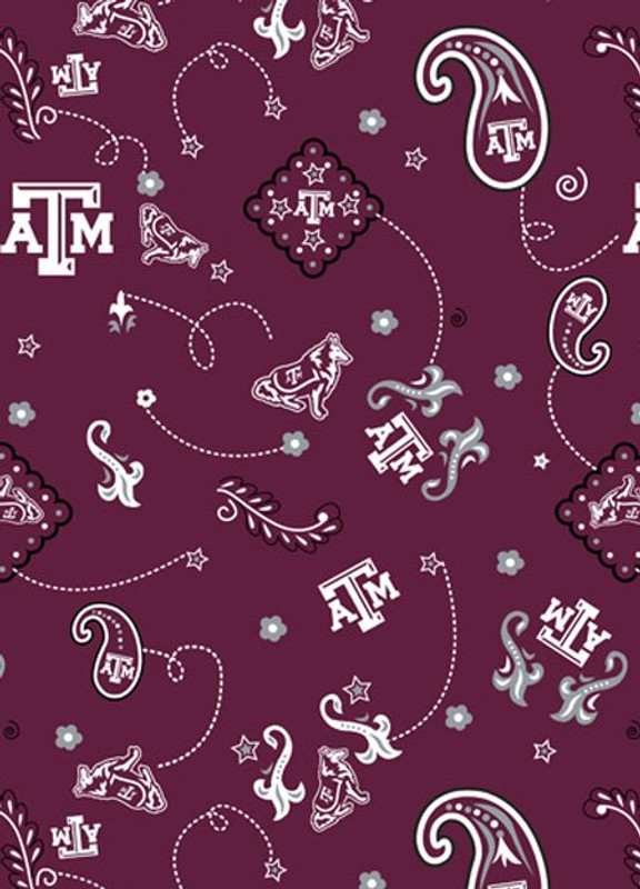 NCAA - Cotton Yarmulkes - PAISLEY - Texas A&M University NCAA - Cotton Yarmulkes - PAISLEY - Texas A&M University