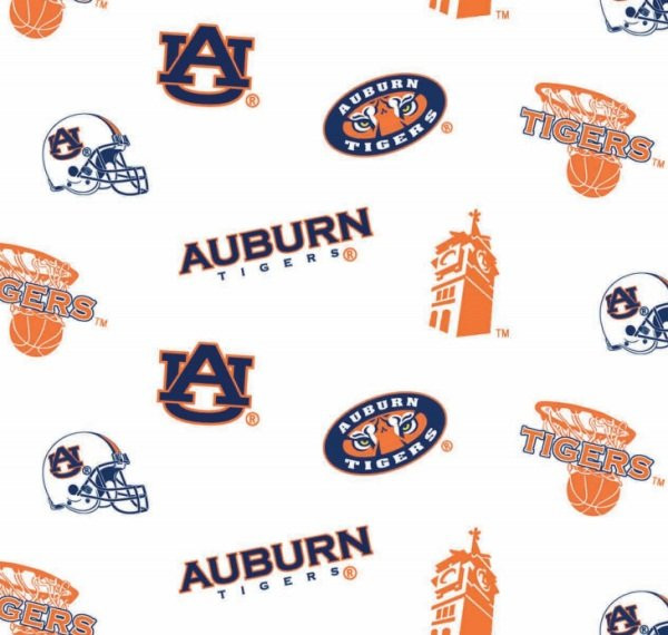 NCAA - Cotton Yarmulkes - Auburn University - White