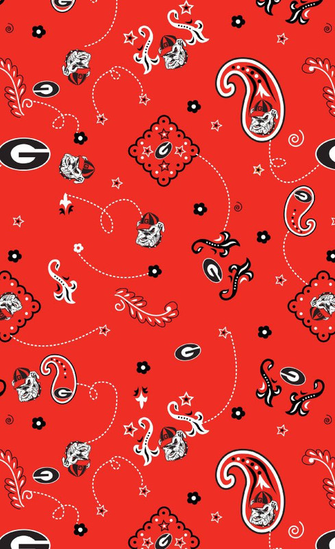 NCAA - Cotton Yarmulkes - Georgia University - Bandanna NCAA - Cotton Yarmulkes - Georgia University - Bandanna