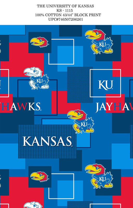 NCAA - Cotton Yarmulkes - Kansas University - BLOCKS NCAA - Cotton Yarmulkes - Kansas University - BLOCKS