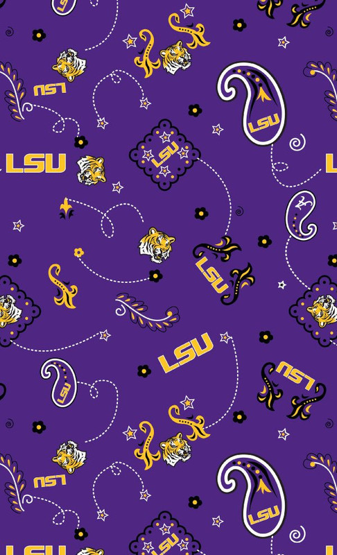 NCAA - Cotton Yarmulkes - Louisiana State University - Bandanna NCAA - Cotton Yarmulkes - Louisiana State University - Bandanna