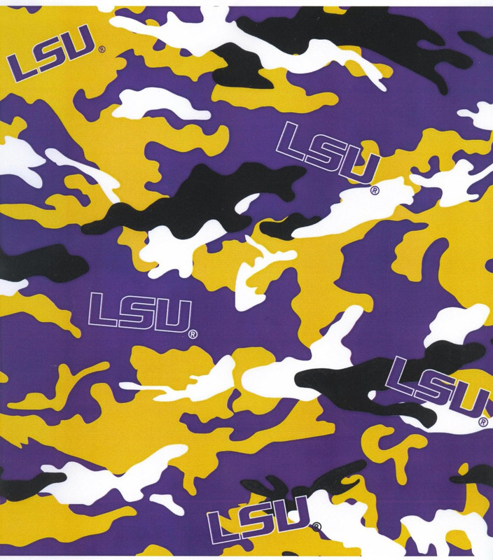 NCAA - Cotton Yarmulkes - CAMO - Louisiana State University NCAA - Cotton Yarmulkes - CAMO - Louisiana State University