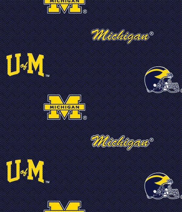 NCAA - Cotton Yarmulkes - HERRINGBONE - Michigan University