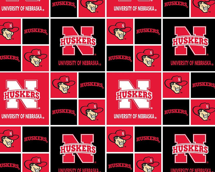 NCAA - Cotton Yarmulkes - Nebraska University - BLOCKS NCAA - Cotton Yarmulkes - Nebraska University - BLOCKS