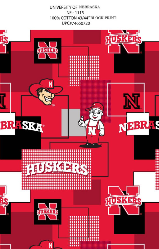 NCAA - Cotton Yarmulkes - Nebraska University - BLOCKS NCAA - Cotton Yarmulkes - Nebraska University - BLOCKS