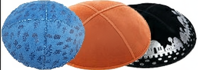 Suede Yarmulkes