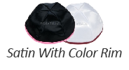 Satin Yarmulkes with Colored Rim