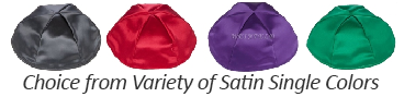 Single Color Satin Yarmulkes