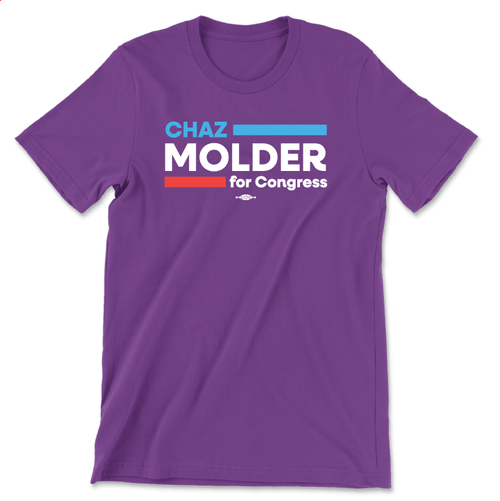 Chaz Molder For Congress (Unisex Purple Tee)