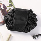 Black Drawstring Makeup Bag