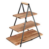 Serve and Share Acacia Wood Serving Tower