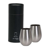 Stemless Stainless-Steel Wine Glasses (Set of 2)