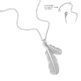 Little Taonga Silver Huia Feather Necklace