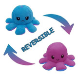 Purple & Blue Reversible Mood Octopus Plush
