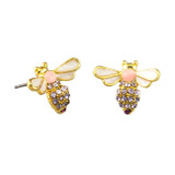 Pink Busy Bee Earrings