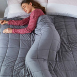 9.1kg Weighted Blanket, Queen Size (152 x 203cm) – Dark Grey Cotton