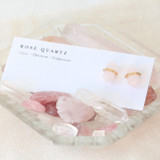 Silver Rose Quartz Intention Studs