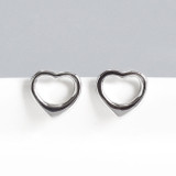 Silver Mini Heart Earrings