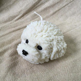 White Puppy Candle