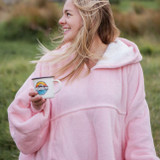 Adult Light Pink Mega Hoodie Blanket NZ