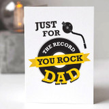 Just for the Record, You Rock Dad Card nz