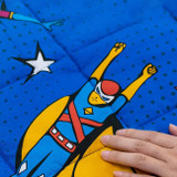 Royal Blue Superhero Kids Weighted Blanket