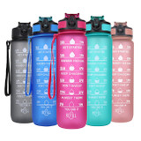 1L Motivational Water Bottle with Time Markers