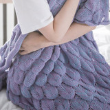 Purple Scale Mermaid Tail Blanket