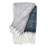 Bliss Mohair Blend Herringbone Throw