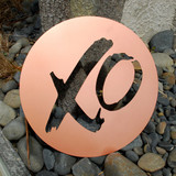 XO Circle Stainless Steel Art